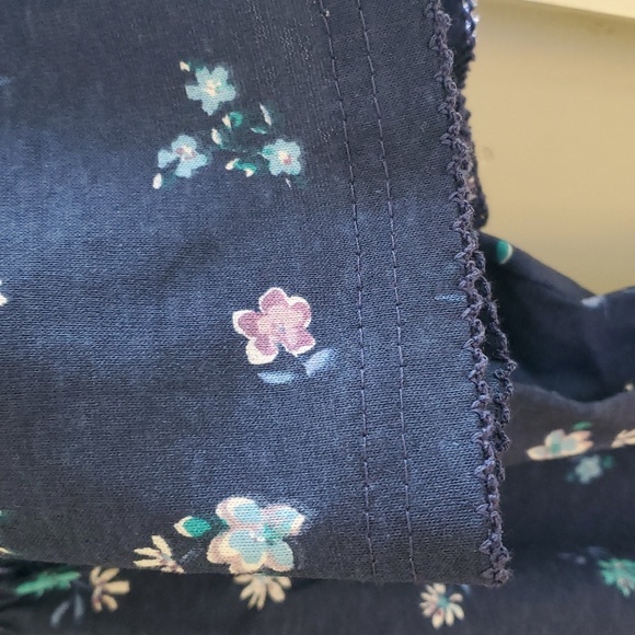 NWOT Dream Co. Sleepwear 2 pcs Short Sleeve Navy Floral print 1X 22/24 - Picture 7 of 7